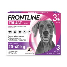 Antiparasitario Frontline Tri-act, Pipetas para perros - Kompymascotas