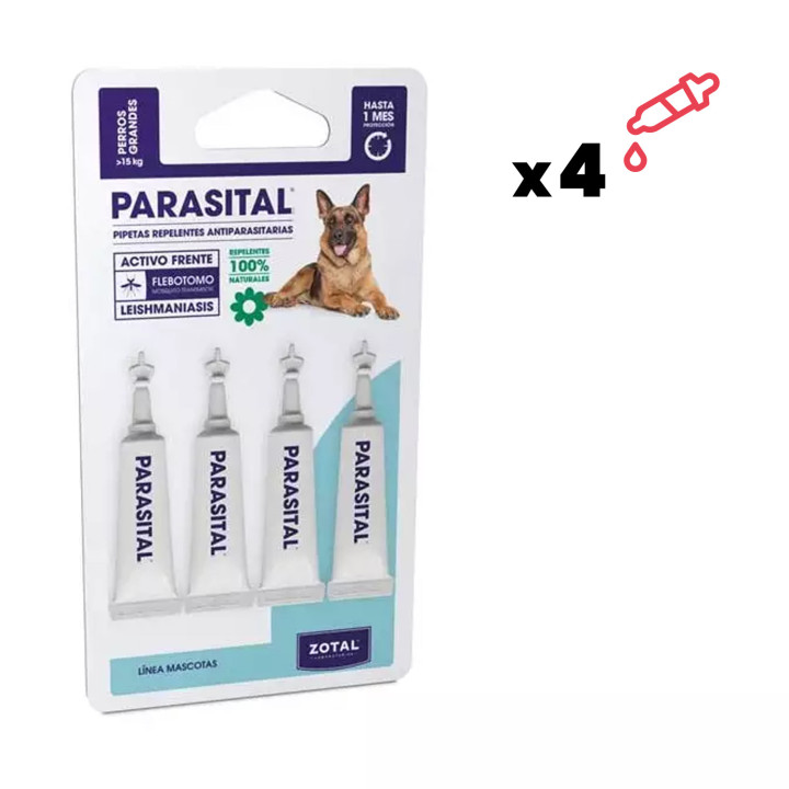 Zotal Parasital pipetas Perro grande, Antiparásitos - Kompymascotas