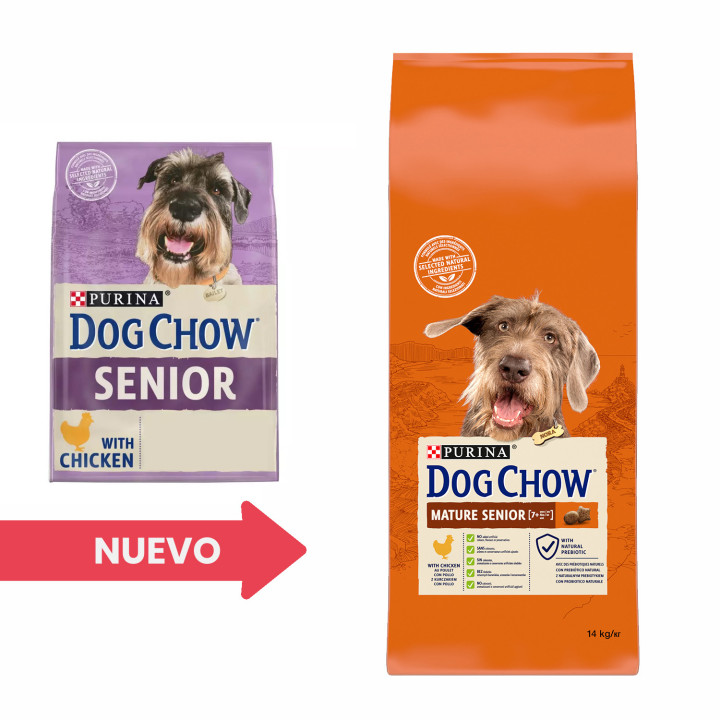 Dog Chow Senior Pollo, pienso para perros - Kompymascotas
