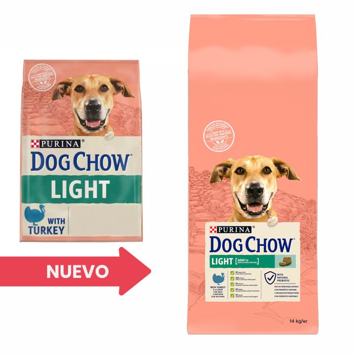 Dog Chow Light Pavo, pienso para perros - Kompymascotas
