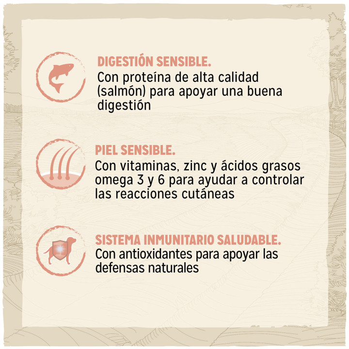 Dog Chow Sensitive Salmón y Arroz, pienso para perros - Kompymascotas