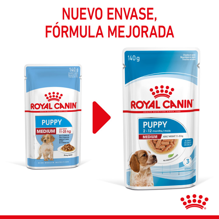 Royal Canin Medium Puppy comida húmeda para cachorro de razas tamaño mediano