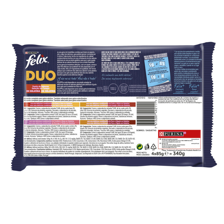 Purina Félix Fantistic Duo delicious con Carne