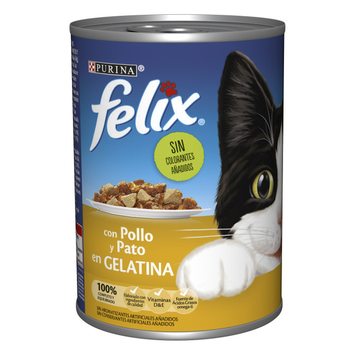 Purina Félix Estándar Pollo y Pato en Gelatina - Kompymascotas