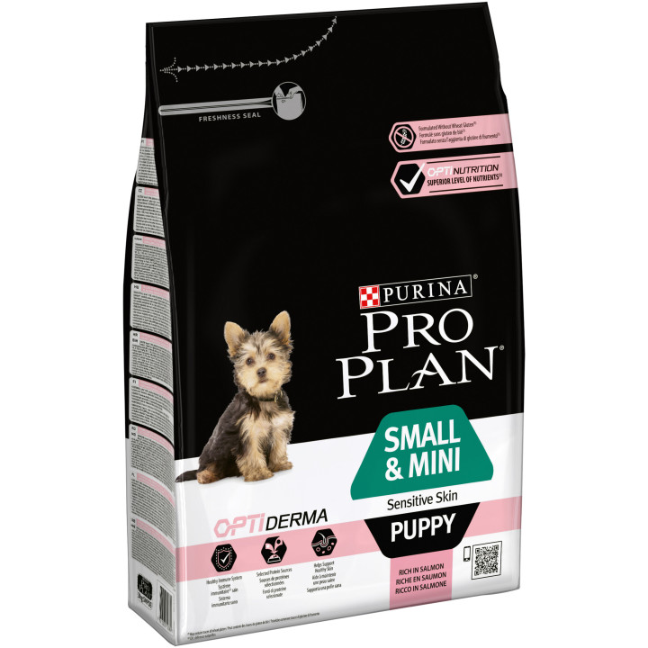 Purina Pro Plan Puppy Small & Mini Sensitive Derma Pienso para perros - Kompymascotas