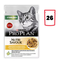 Purina Pro Plan Sterilised Gato Pollo (Salsa), Comida Húmeda para gatos - Kompymascotas