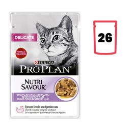 Comida húmeda Purina Pro Plan Delicate Gato Pavo (Salsa) para gatos - Kompymascotas