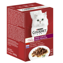 PURINA GOURMET Mon Petit Carnes, Comida húmeda para gatos - Kompymascotas