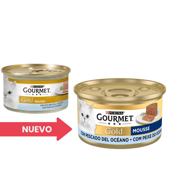 Purina Gourmet Gold Mousse, comida húmeda para gatos - Kompymascotas