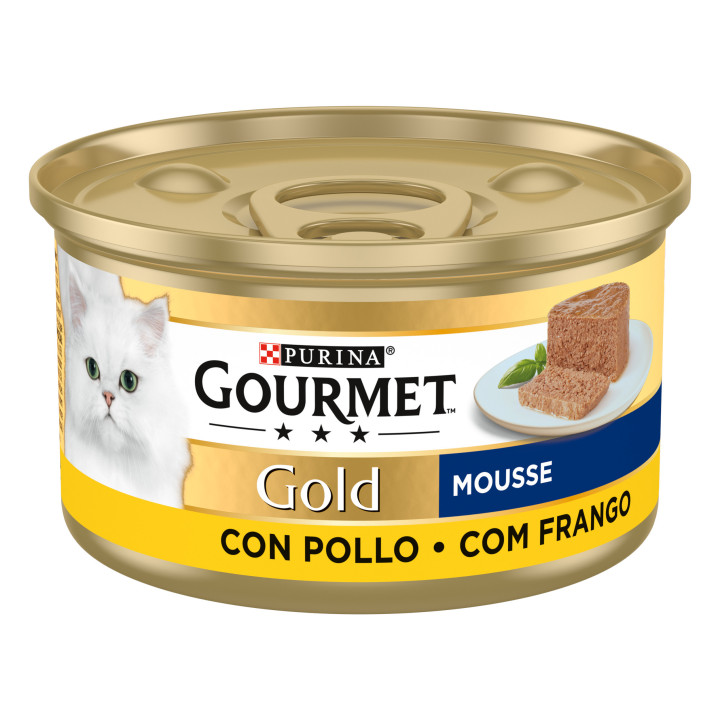 Purina Gourmet Gold Mousse, comida húmeda para gatos - Kompymascotas