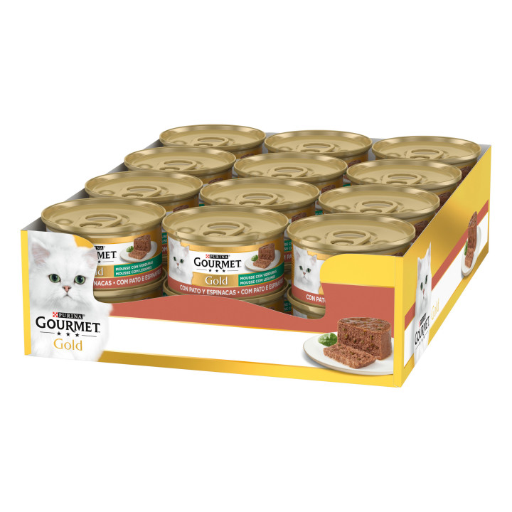 Purina Gourmet Gold Mousse, comida húmeda para gatos - Kompymascotas