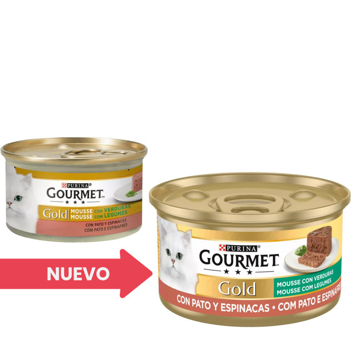 Purina Gourmet Gold Mousse, comida húmeda para gatos - Kompymascotas