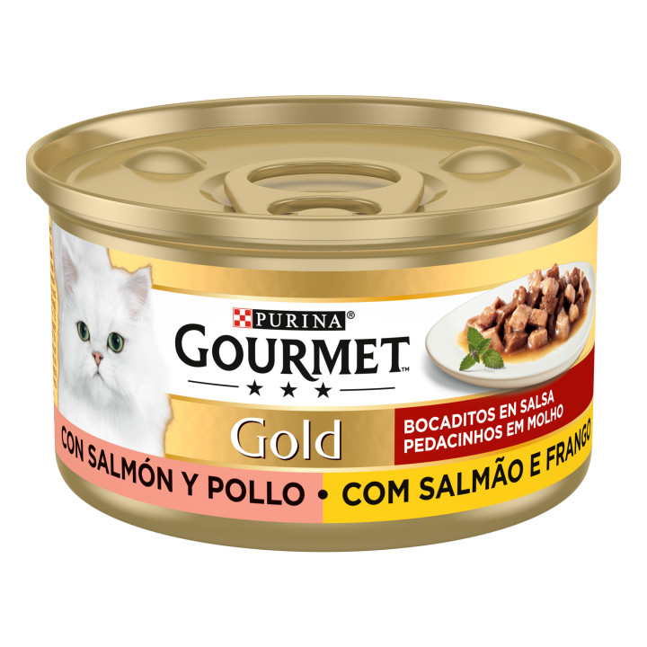 Purina Gourmet Gold Bocaditos en Salsa, comida húmeda para gatos - Kompymascotas