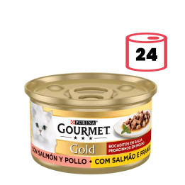 Purina Gourmet Gold Bocaditos en Salsa, comida húmeda para gatos - Kompymascotas