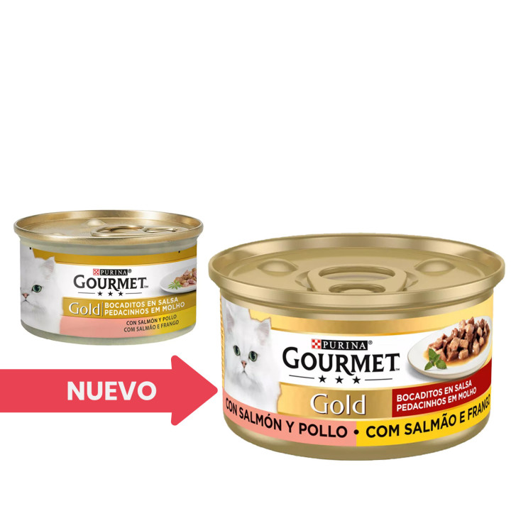 Purina Gourmet Gold Bocaditos en Salsa, comida húmeda para gatos - Kompymascotas