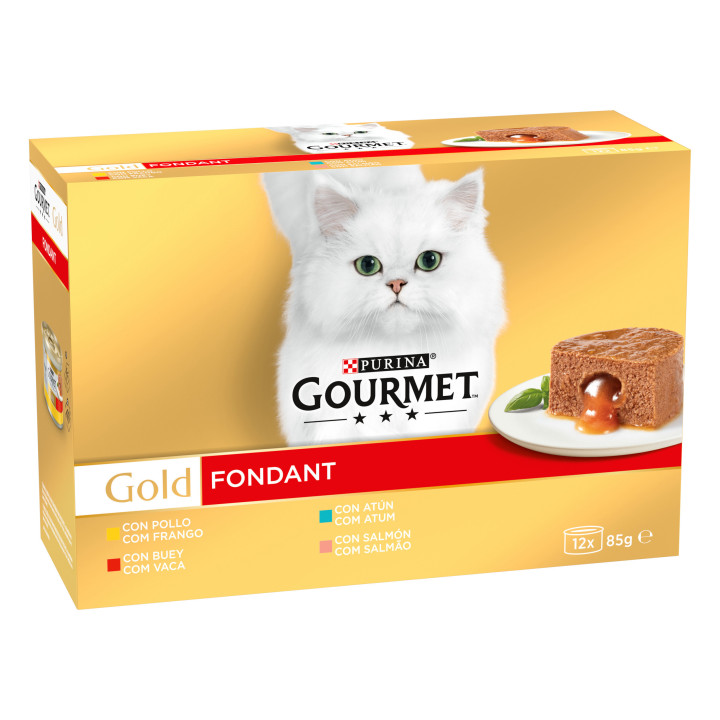 Purina Gourmet Gold Fonsant Multipack, comida húmeda para gatos - Kompymascotas