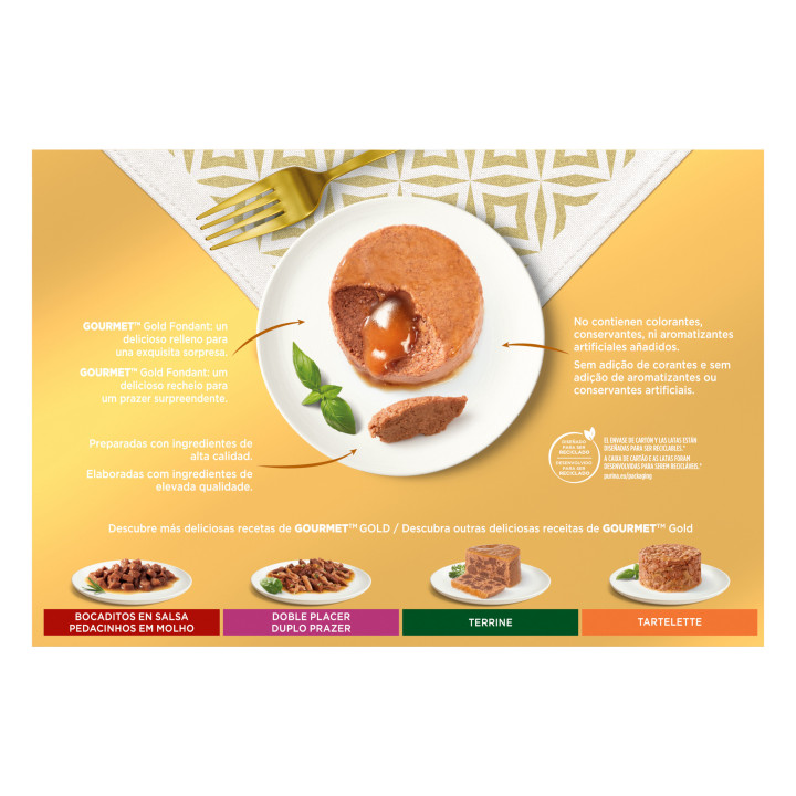 Purina Gourmet Gold Fonsant Multipack, comida húmeda para gatos - Kompymascotas