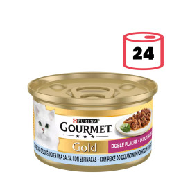 Purina Gourmet Gold Doble Placer, comida húmeda para gatos - Kompymascotas