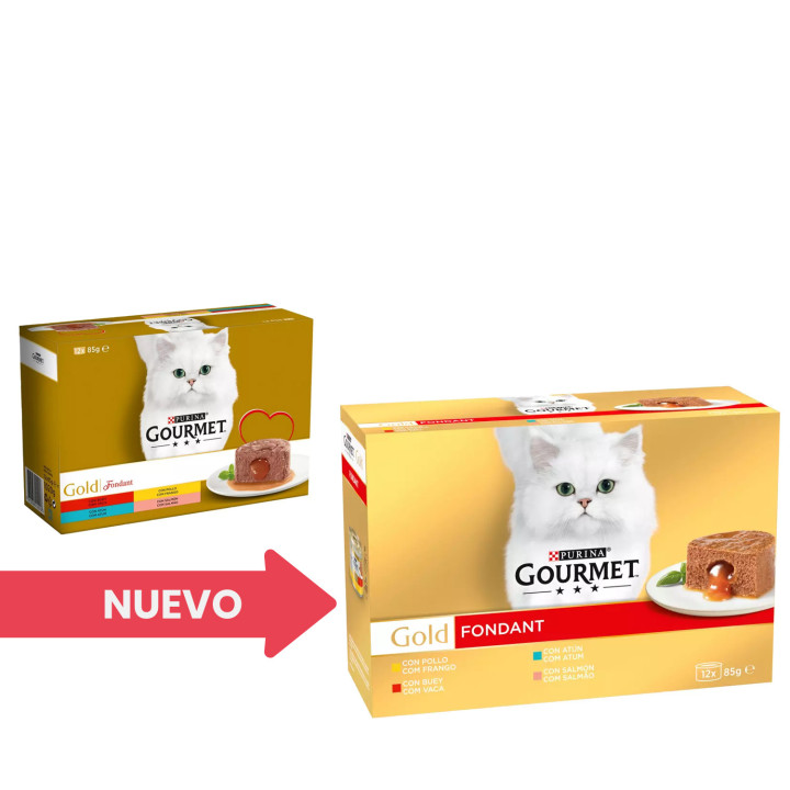 Purina Gourmet Gold Fonsant Multipack, comida húmeda para gatos - Kompymascotas