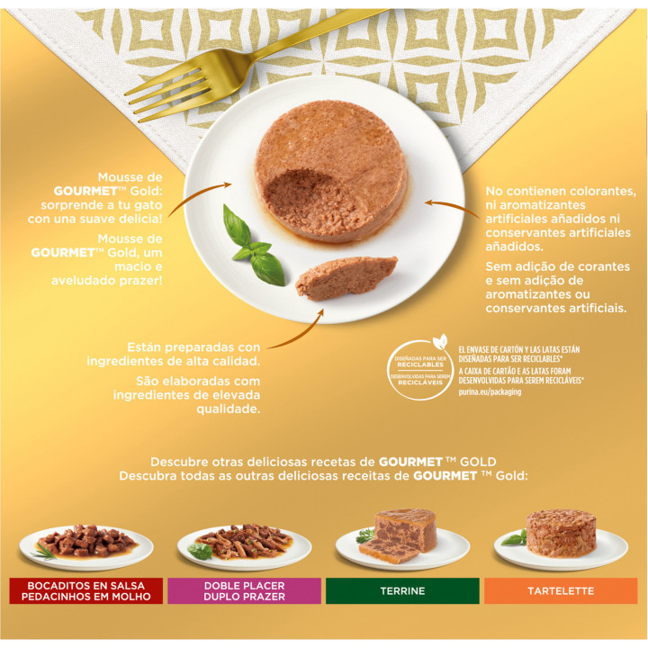 Comida húmeda Purina Gourmet Gold Mousse - Kompymascotas