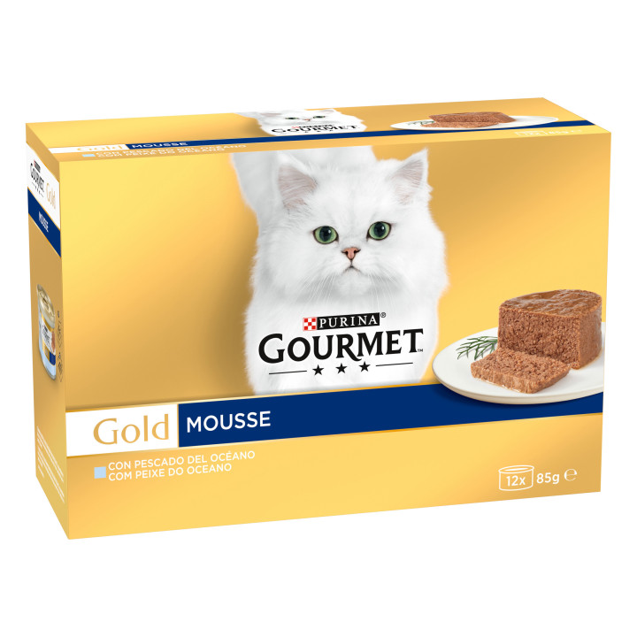 Comida húmeda Purina Gourmet Gold Mousse con Pescado del Océano - Kompymascotas