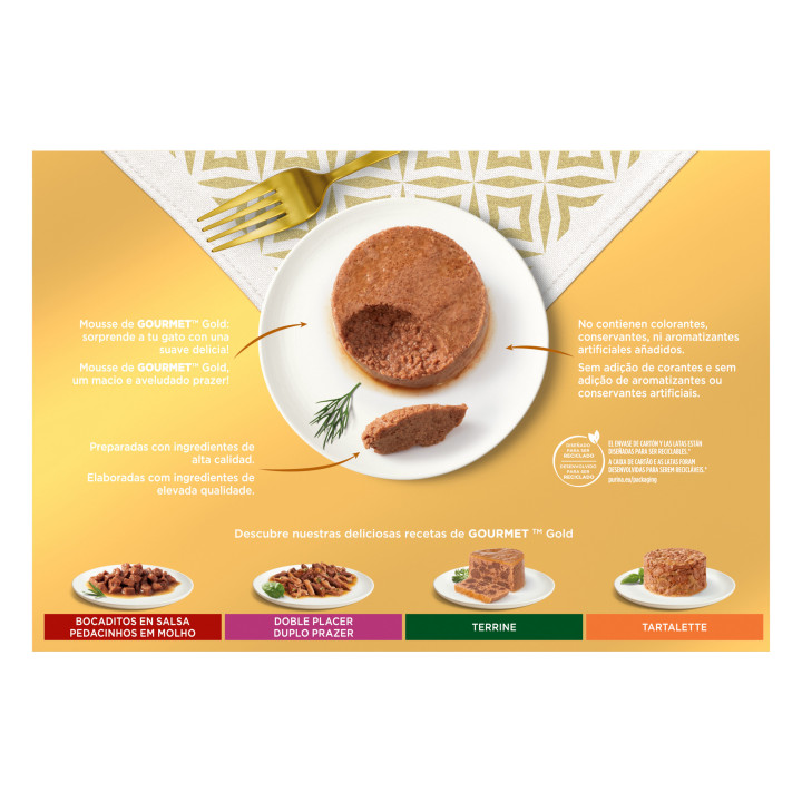 Comida húmeda Purina Gourmet Gold Mousse con Pescado del Océano - Kompymascotas