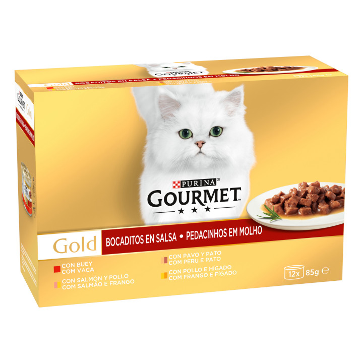 Comida húmeda Purina Gourmet Gold Bocaditos en Salsa Pack Surtido - Kompymascotas