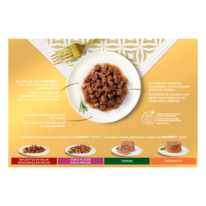 Comida húmeda Purina Gourmet Gold Bocaditos en Salsa Pack Surtido - Kompymascotas