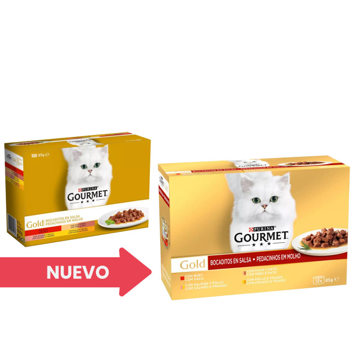 Comida húmeda Purina Gourmet Gold Bocaditos en Salsa Pack Surtido - Kompymascotas