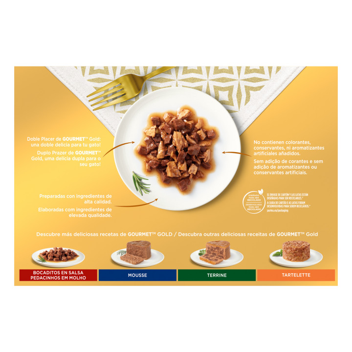 Comida húmeda Purina Gourmet Golg Doble Placer Pack Surtido - Kompymascotas