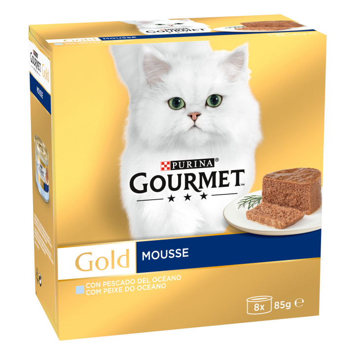 Purina Gourmet Gold Mousse, alimento húmedo para gatos - Kompymascotas