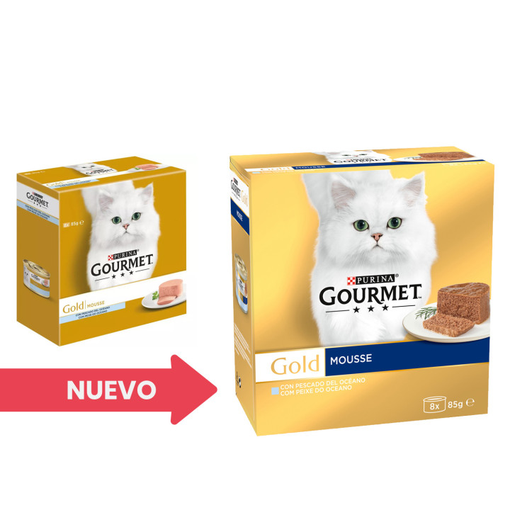 Purina Gourmet Gold Mousse, alimento húmedo para gatos - Kompymascotas
