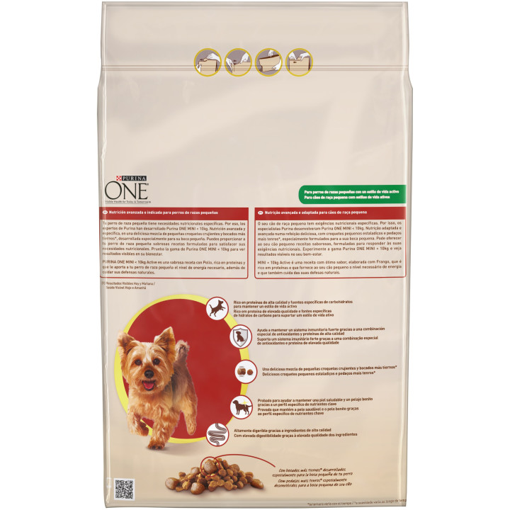 PURINA ONE MINI Perro Active Pollo y Arroz