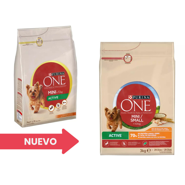 PURINA ONE MINI Perro Active Pollo y Arroz