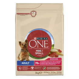 ONE MINI Perro Mini Adulto Buey y Arroz, Pienso para perros - Kompymascotas