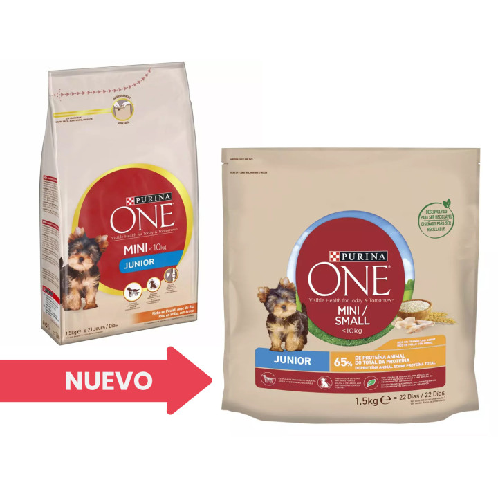Pienso Purina One Perro Junior Pollo y Arroz - Kompymascotas