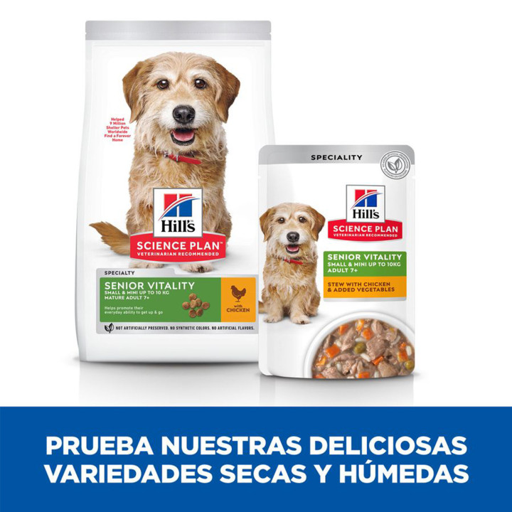 Hill´s Science Plan Senior Vitality Con Pollo - kompymascotas.com