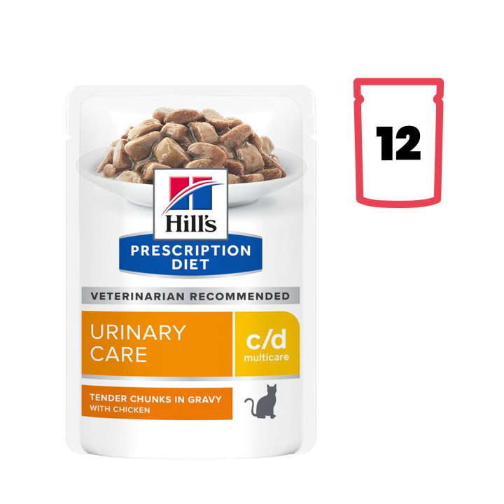 Hill's Prescription Diet Feline c/d con pollo (bolsita) Alimento para gatos - Kompymascotas