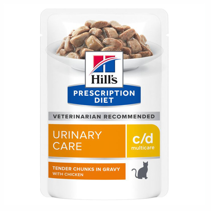 Hill's Prescription Diet Feline c/d con pollo (bolsita) Alimento para gatos - Kompymascotas