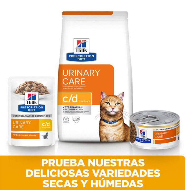 Hill's Prescription Diet Feline c/d con pollo (bolsita) Alimento para gatos - Kompymascotas