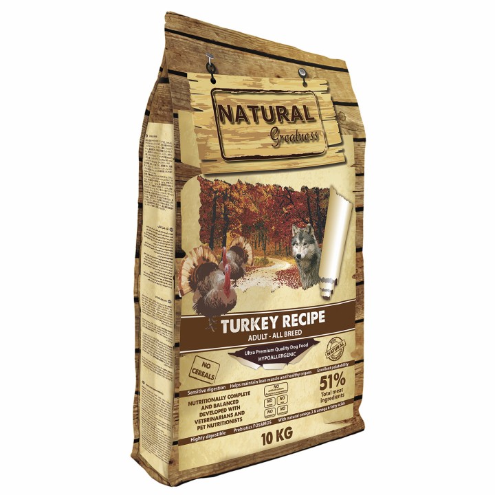 Receta de Pavo de Natural Greatness es un alimento hipoalergénico, 