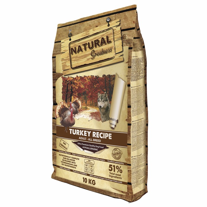 Receta de Pavo de Natural Greatness es un alimento hipoalergénico, 
