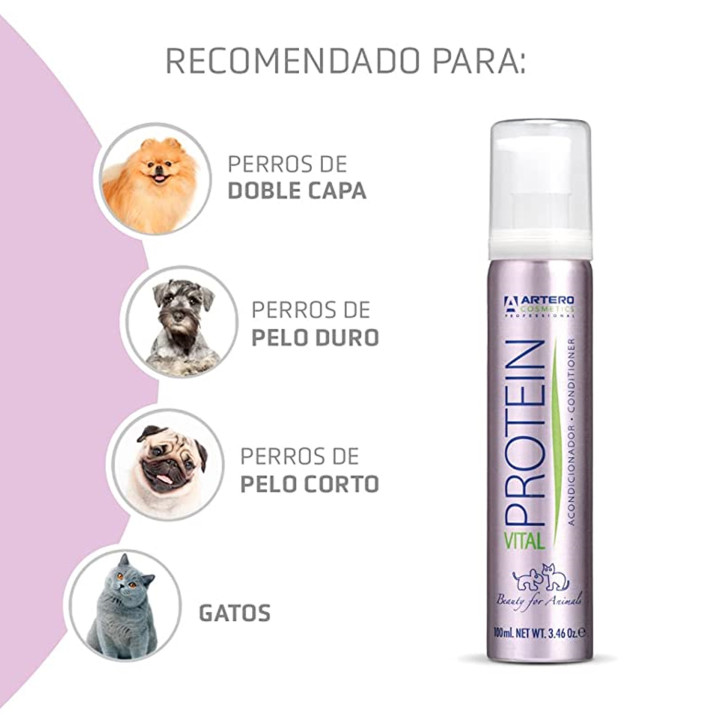 Acondicionador de pelo para perros Artero Protein Vital - Kompymascotas