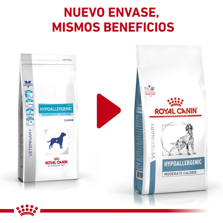 Royal Canin Hypoallergenic Moderate Calorie, pienso hipoalergénico - Kompymascotas