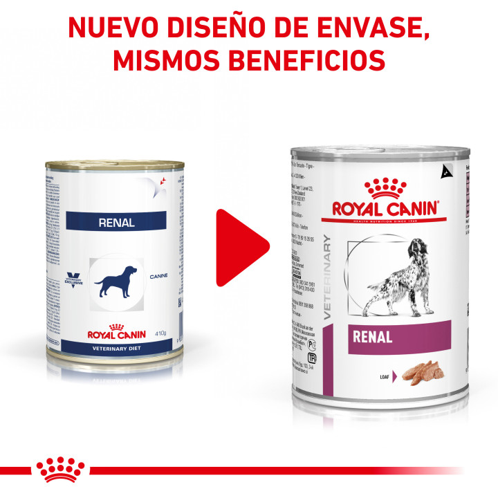 Latas Royal Canin Renal, comida húmeda para perro - Kompymascotas