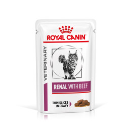 Comida húmeda para gatos Royal Canin Veterinary Diet Renal (Buey) - Kompymascotas