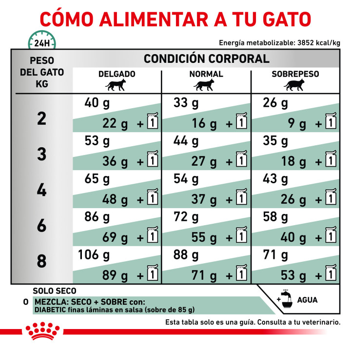 Pienso veterinario Royal Canin para gatos Diabetic - Kompymascotas