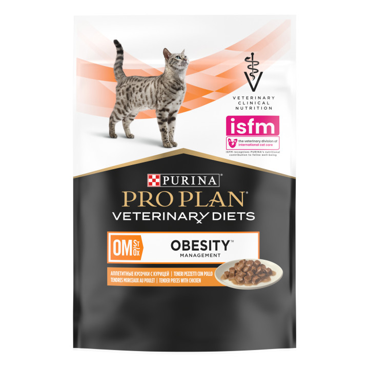 Comida húmeda Purina Pro Plan Veterinary Diet FELINE OM Pouch - Kompymascotas
