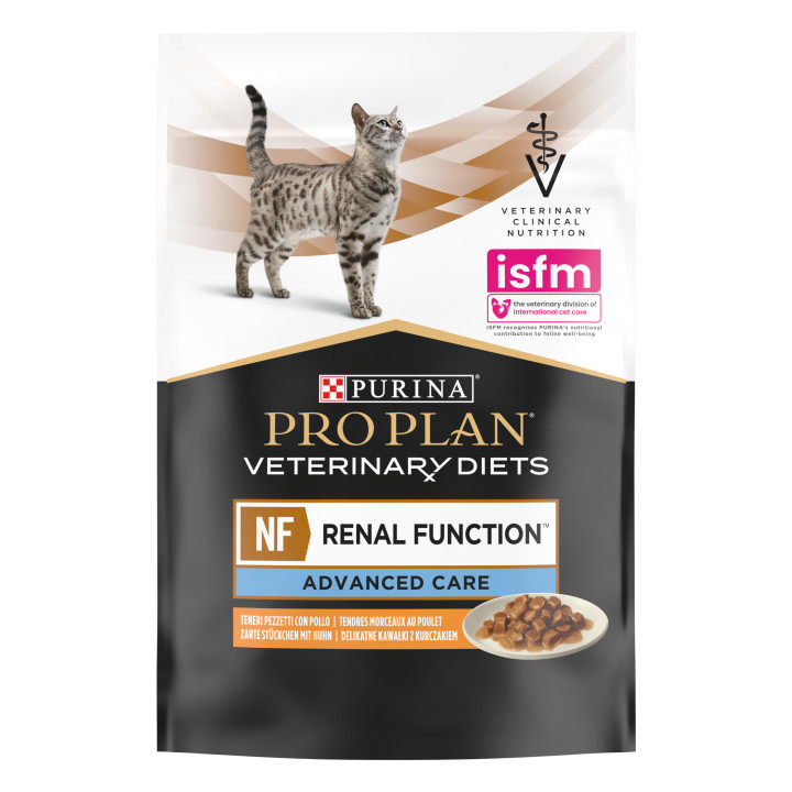 Purina Pro Plan Veterinary Diet FELINE NF Pouch Pollo - Kompymascotas