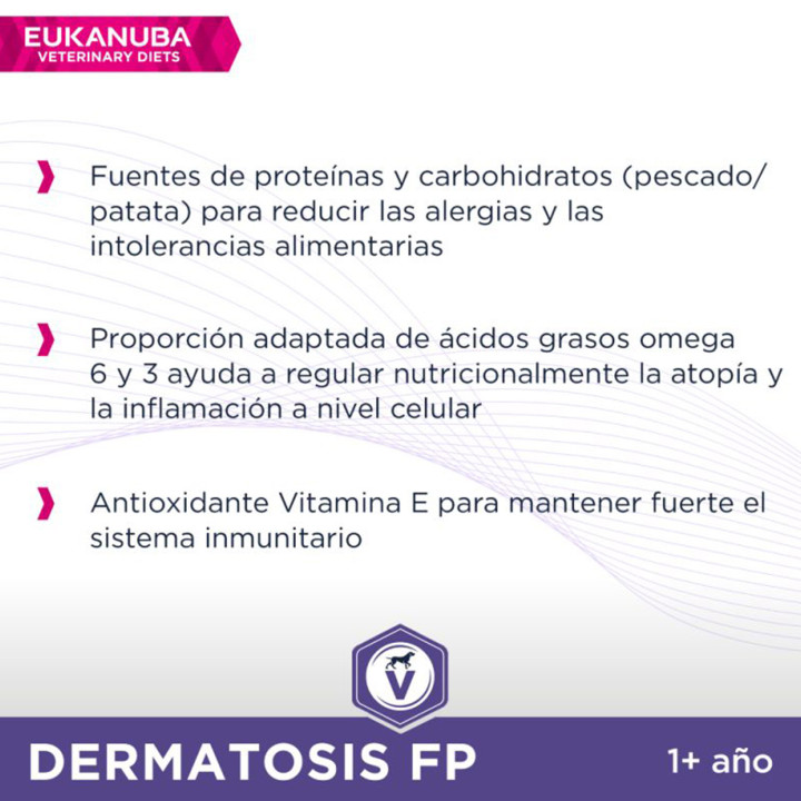 Eukanuba Veterinary Diet Dermatosis FP, pienso para perros - Kompymascotas